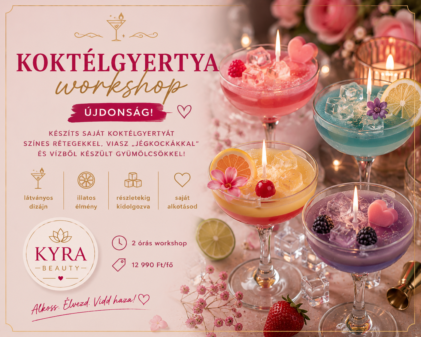Koktélgyertya workshop